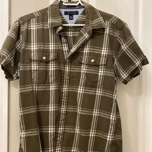 Men’s Tommy Hilfiger Green Plaid T-Shirt SIZE:L